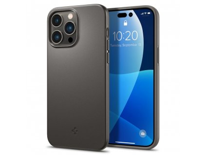 Ochranný kryt pro iPhone 14 Pro - Spigen, Thin Fit Gunmetal