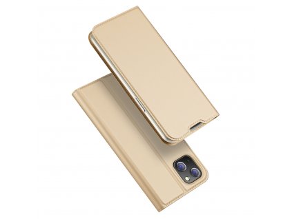 Knížkové pouzdro pro iPhone 14 PLUS - DuxDucis, SkinPro Gold