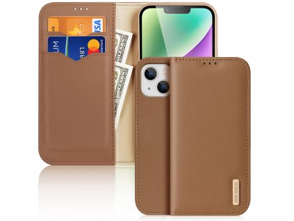 Knížkové pouzdro na iPhone 14 - DuxDucis, Hivo Brown