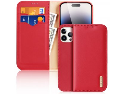 Knížkové pouzdro na iPhone 14 Pro MAX - DuxDucis, Hivo Red