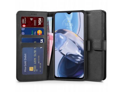 Ochranné pouzdro pro Motorola Moto E22 / E22i - Tech-Protect, Wallet Black