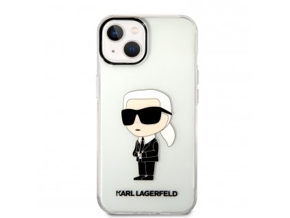 Ochranný kryt pro iPhone 14 PLUS - Karl Lagerfeld, IML Ikonik NFT Transparent