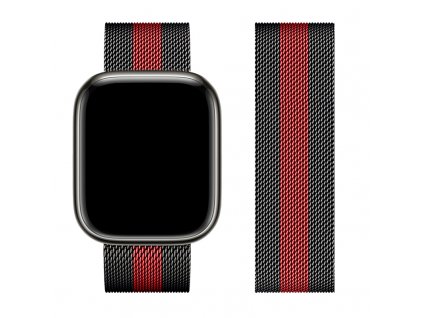 Řemínek pro Apple Watch 38mm / 40mm / 41mm - Hoco, WA03 SimpleBeauty Black and Red