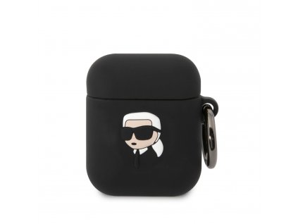 Pouzdro pro sluchátka AirPods - Karl Lagerfeld, NFT Karl Head Black