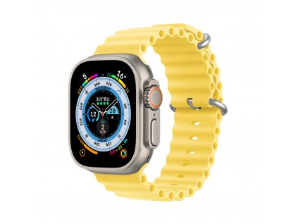 Řemínek pro Apple Watch 42mm / 44mm / 45mm / 49mm - DuxDucis, OceanWave Yellow