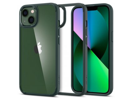 Ochranný kryt pro iPhone 13 - Spigen, Ultra Hybrid Midnight Green