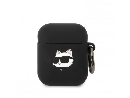 Pouzdro pro sluchátka AirPods - Karl Lagerfeld, NFT Choupette Head Black