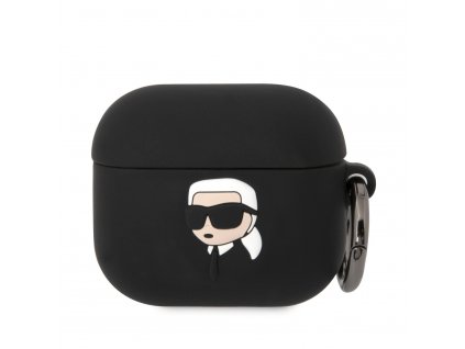 Pouzdro na sluchátka AirPods 3 - Karl Lagerfeld, NFT Karl Head Black