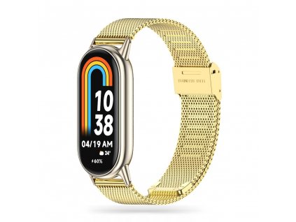 Řemínek pro Xiaomi Mi Band 8 - Tech-Protect, Milaneseband Gold