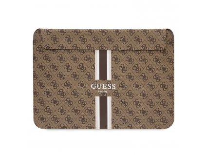 Pouzdro na notebook - Guess, 16 4G Printed Stripes Brown