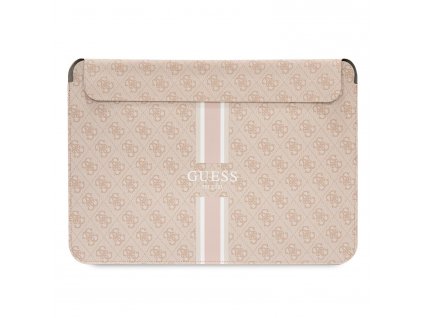 Pouzdro na notebook - Guess, 16 4G Printed Stripes Pink