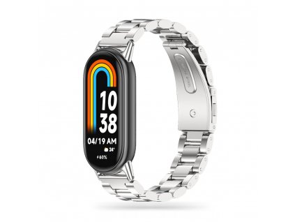 Řemínek pro Xiaomi Mi Band 8 / 9 - Tech-Protect, Stainless Silver