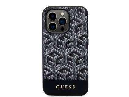 Ochranný kryt pro iPhone 14 Pro MAX - Guess, G Cube MagSafe Black