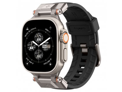 Řemínek pro Apple Watch 42mm / 44mm / 45mm / 49mm - Spigen, Durapro Armor Black