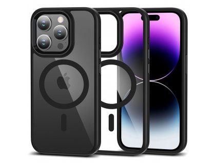 Ochranný kryt na iPhone 15 Pro MAX - Tech-Protect, Magmat MagSafe Black/Clear