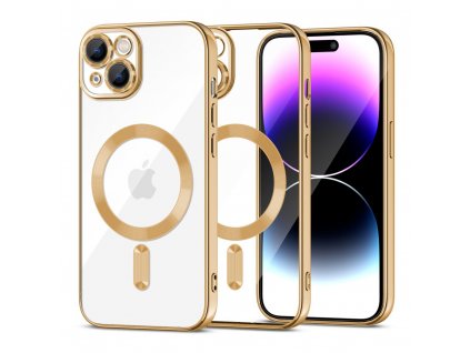 Ochranný kryt na iPhone 15 - Tech-Protect, Magshine MagSafe Gold