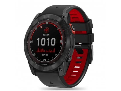 Řemínek pro Garmin Fenix 3 / 5X / 3HR / 5X PLUS / 6X / 6X PRO / 7X - Tech-Protect, Iconband Pro Black/Red