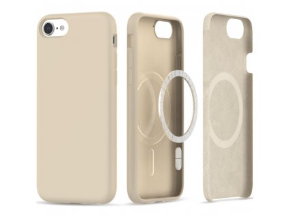 Ochranný kryt na iPhone 7 / 8 / SE (2020/2022) - Tech-Protect, Silicone MagSafe Beige