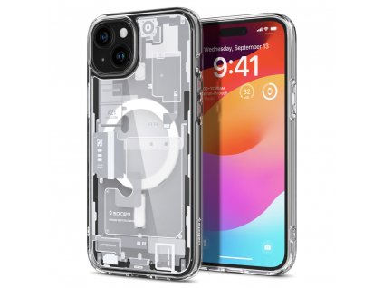 Ochranný kryt na iPhone 15 - Spigen, Ultra Hybrid Mag Zero One White