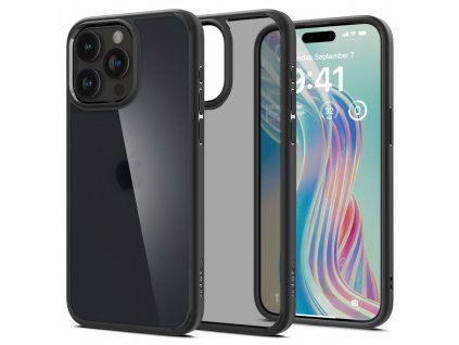 Ochranný kryt na iPhone 15 Pro MAX - Spigen, Ultra Hybrid Frost Black