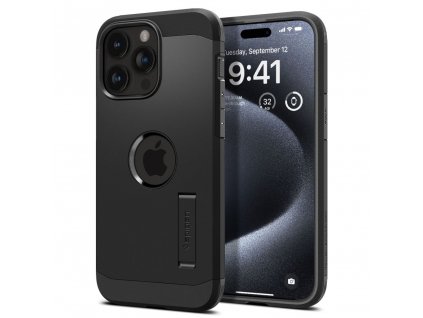 Ochranný kryt na iPhone 15 Pro - Spigen, Tough Armor MagSafe Black