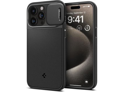 Ochranný kryt na iPhone 15 Pro MAX - Spigen, Optik Armor MagSafe Black