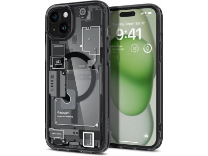 Ochranný kryt na iPhone 15 - Spigen, Ultra Hybrid MagSafe Black