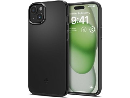 Ochranný kryt na iPhone 15 PLUS - Spigen, Thin Fit Black