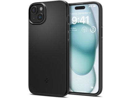 Ochranný kryt na iPhone 15 - Spigen, Thin Fit Black