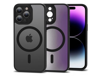 Ochranný kryt na iPhone 15 Pro MAX - Tech-Protect, Magmat Cam+ MagSafe Matte Black
