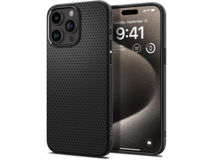 Ochranný kryt na iPhone 15 Pro MAX - Spigen, Liquid Air Black