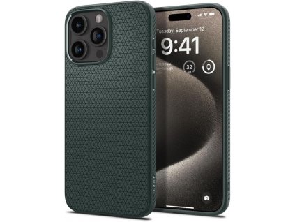 Ochranný kryt na iPhone 15 Pro MAX - Spigen, Liquid Air Green