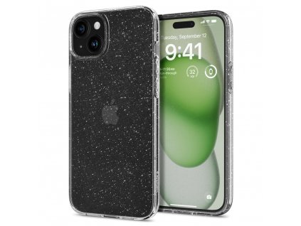 Ochranný kryt na iPhone 15 PLUS - Spigen, Liquid Crystal Glitter Crystal