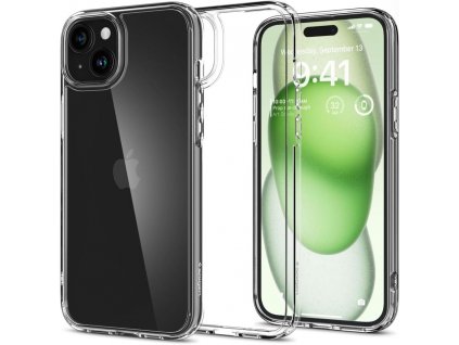 Ochranný kryt na iPhone 15 PLUS - Spigen, Ultra Hybrid Crystal Clear