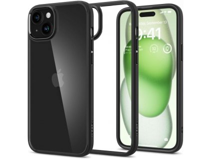 Ochranný kryt na iPhone 15 PLUS - Spigen, Ultra Hybrid Matte Black