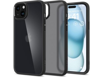 Ochranný kryt na iPhone 15 - Spigen, Ultra Hybrid Frost Black