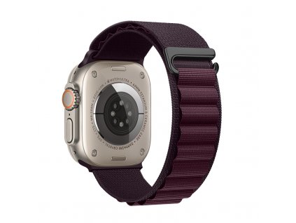 Řemínek pro Apple Watch 42mm / 44mm / 45mm / 49mm - Hoco, WA20 Climbing Purple Cherry