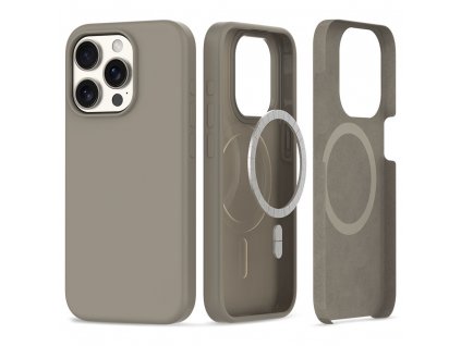Ochranný kryt na iPhone 15 Pro MAX - Tech-Protect, Silicone MagSafe Titanium