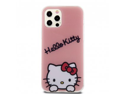 Ochranný kryt na iPhone 12 / 12 Pro - Hello Kitty, IML Daydreaming Logo Pink