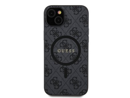 Ochranný kryt na iPhone 15 PLUS - Guess, 4G Colored Ring MagSafe Black