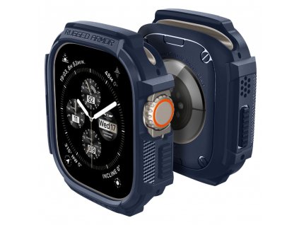 Ochranný kryt na Apple Watch 49mm - Spigen, Rugged Armor Blue