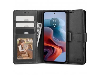 Ochranné pouzdro na Motorola Moto G34 5G - Tech-Protect, Wallet Black