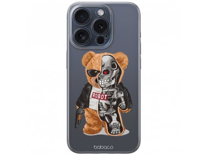 Ochranný kryt na iPhone 15 Pro - Babaco, Teddy Robot 001