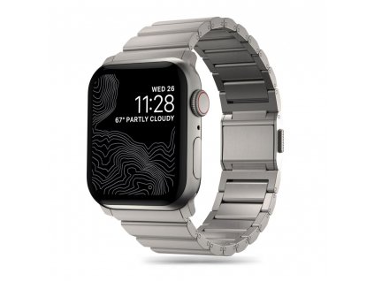 Řemínek na Apple Watch 44mm / 45mm / 46mm / 49mm - Tech-Protect, Steelband Titanium
