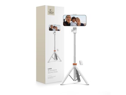 Selfie tyč s Bluetooth ovladačem a stojánkem - Tech-Protect, L03S Selfie Stick Tripod White