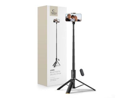 Selfie tyč s Bluetooth ovladačem a stojánkem - Tech-Protect, L08S Selfie Stick Tripod Black