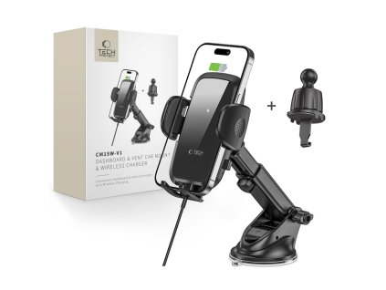 Bezdrátová nabíječka / držák do auta - Tech-Protect, CM15W-V1 Dashboard & Vent