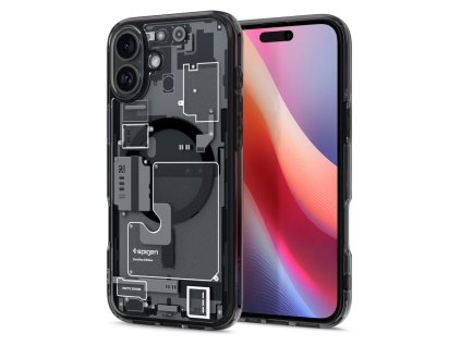 Ochranný kryt na iPhone 16 - Spigen, Ultra Hybrid MagSafe Zero One Black
