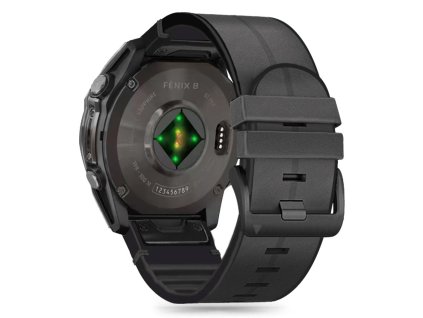 Řemínek pro Garmin Fenix 5X / 5X PLUS / 6X / 6X PRO / 7X / 8 (51mm) - Tech-Protect, Silicone PU Black