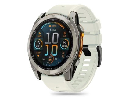 Řemínek pro Garmin Fenix 5 / 6 / 6 PRO / 7 / 8 (47mm) / E - Tech-Protect, Silicone Line Titanium